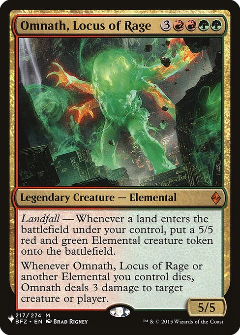 Magic the Gathering Card - Omnath, Locus of Rage - MTG Circle