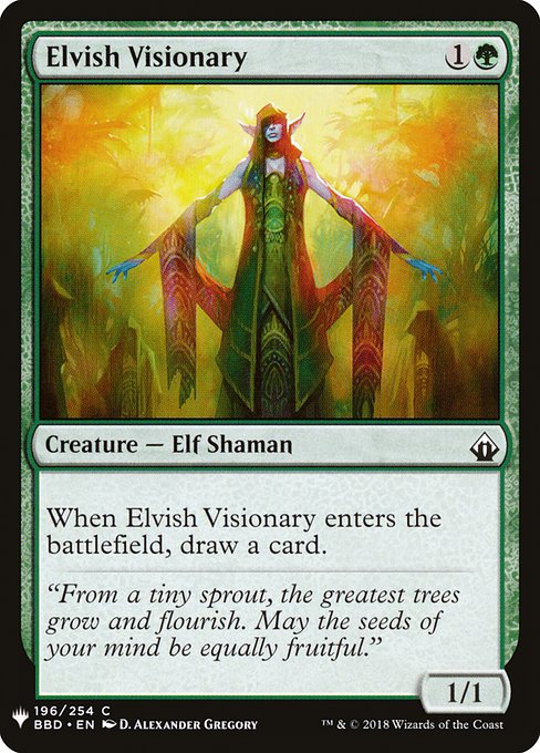Magic the Gathering Card - Elvish Visionary - MTG Circle