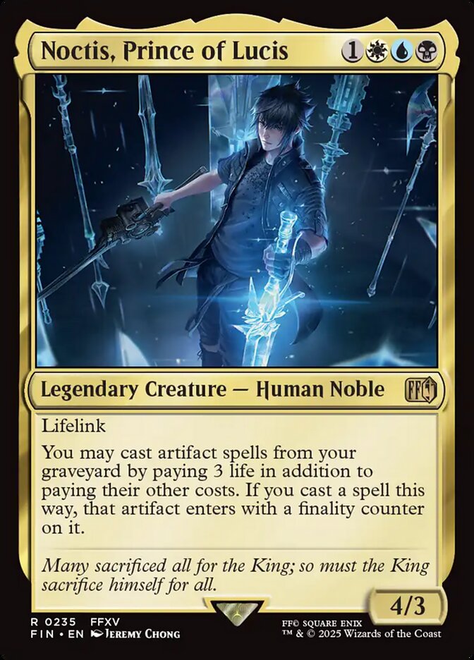 Magic the Gathering Card - Noctis, Prince of Lucis - MTG Circle