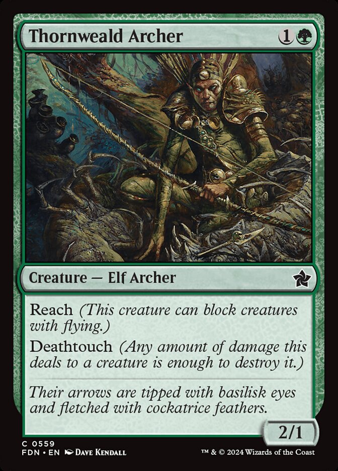 Magic the Gathering Card - Thornweald Archer - MTG Circle