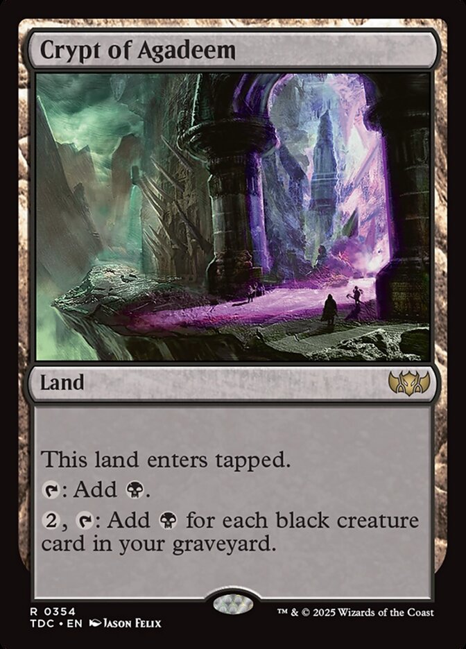 Magic the Gathering Card - Crypt of Agadeem - MTG Circle