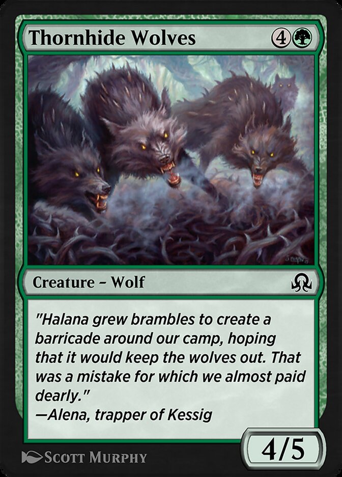 Magic the Gathering Card - Thornhide Wolves - MTG Circle