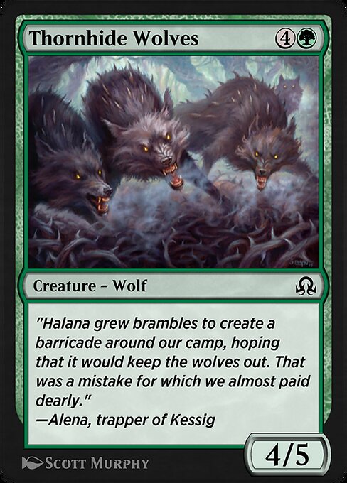 Magic the Gathering Card - Thornhide Wolves - MTG Circle