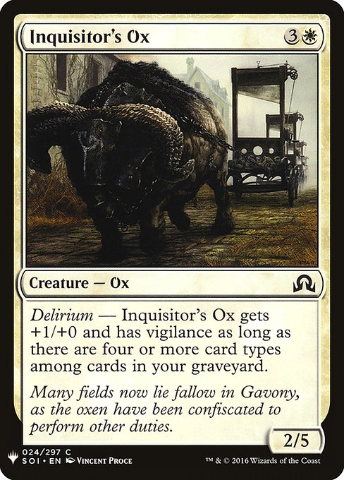Magic the Gathering Card - Inquisitor's Ox - MTG Circle