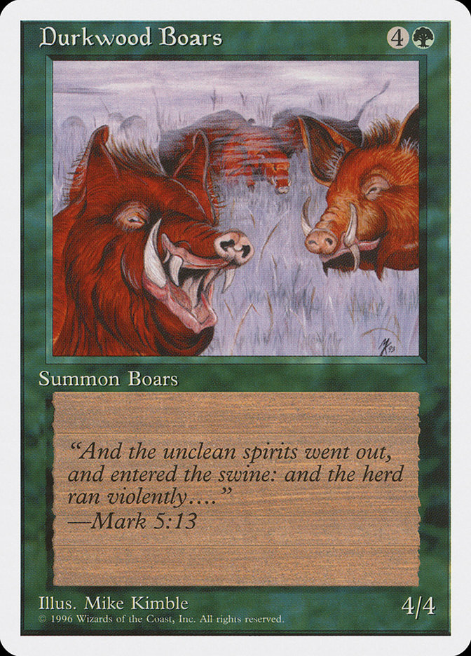 Magic the Gathering Card - Durkwood Boars - MTG Circle