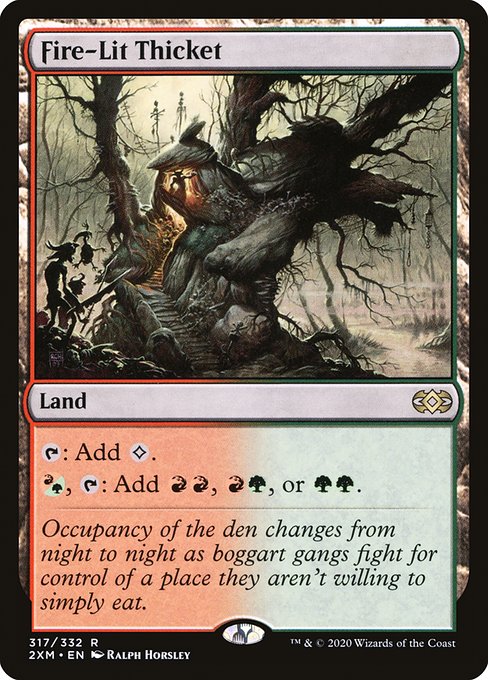 Magic the Gathering Card - Fire-Lit Thicket - MTG Circle