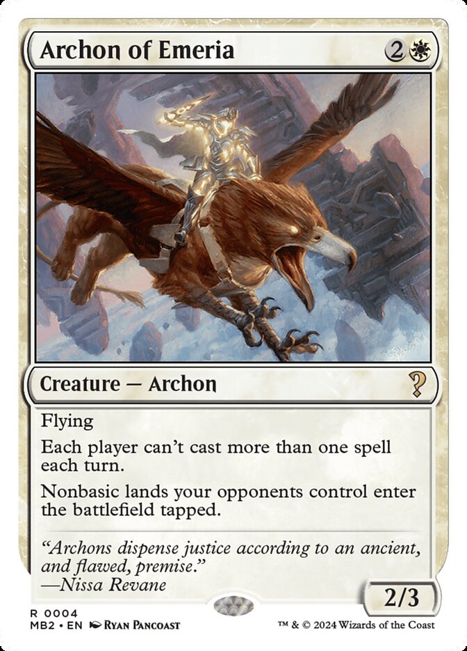 Magic the Gathering Card - Archon of Emeria - MTG Circle