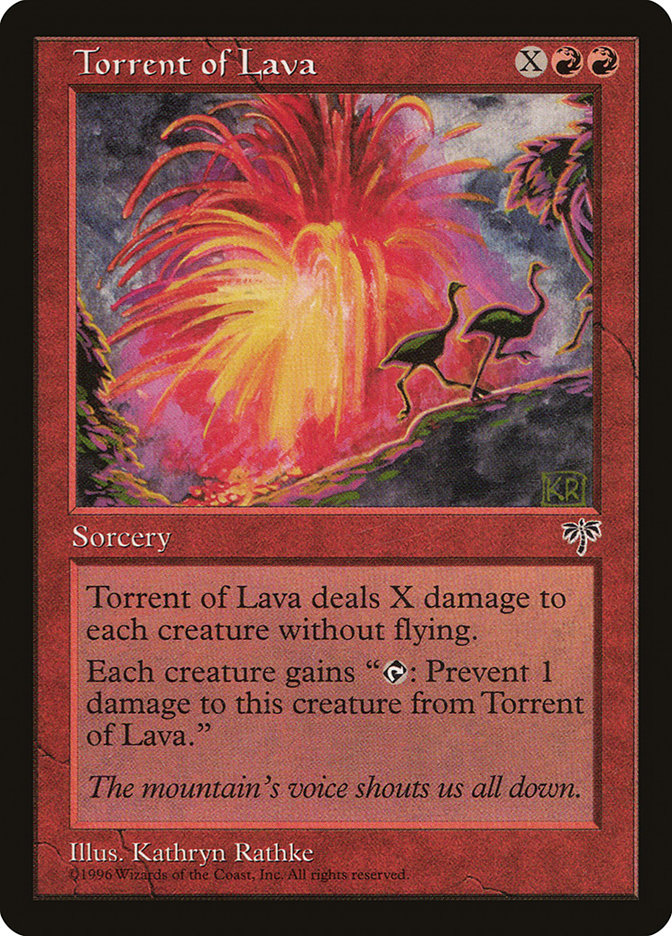 Magic the Gathering Card - Torrent of Lava - MTG Circle