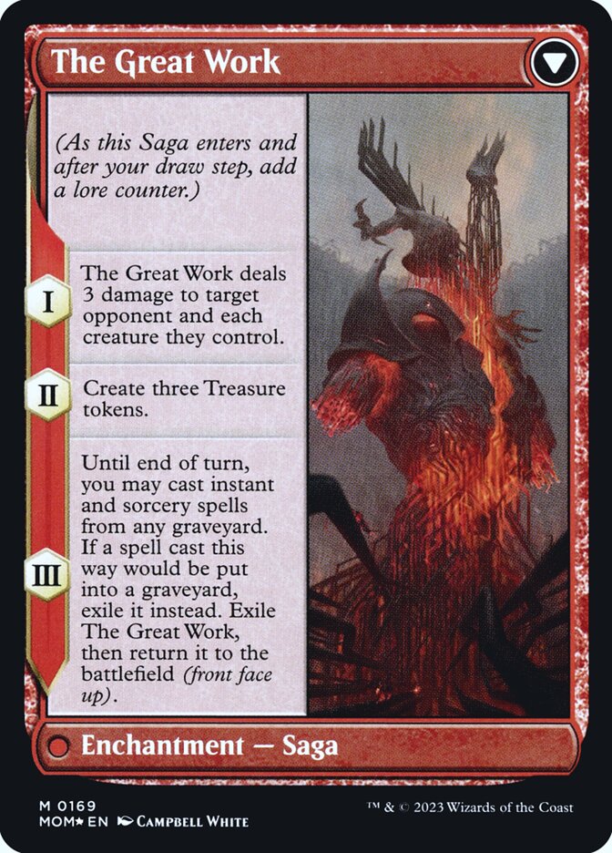 Magic the Gathering Card - The Great Work - MTG Circle