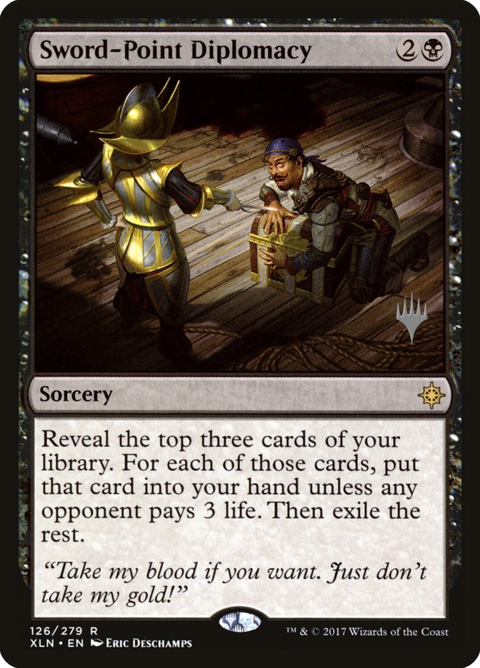 Magic the Gathering Card - Sword-Point Diplomacy - MTG Circle