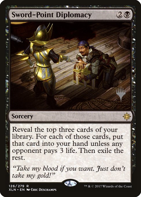 Magic the Gathering Card - Sword-Point Diplomacy - MTG Circle
