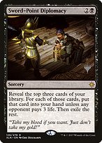 Magic the Gathering Card - Sword-Point Diplomacy - MTG Circle