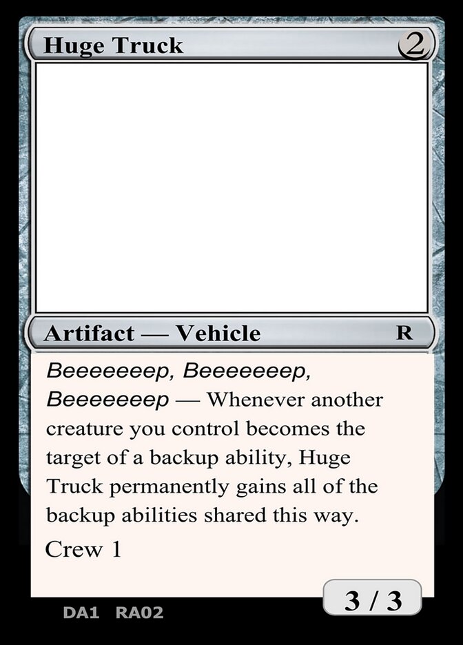 Magic the Gathering Card - Huge Truck - MTG Circle