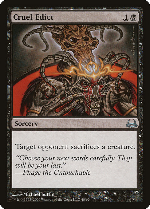 Magic the Gathering Card - Cruel Edict - MTG Circle