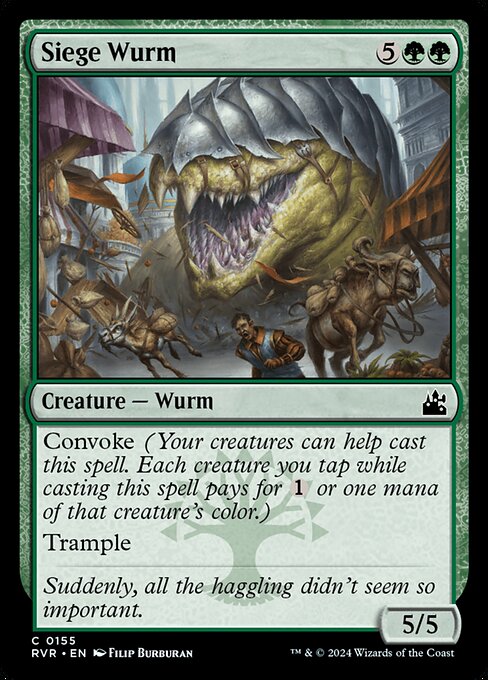 Magic the Gathering Card - Siege Wurm - MTG Circle