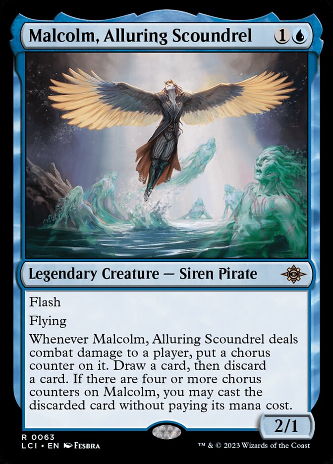 Magic the Gathering Card - Malcolm, Alluring Scoundrel - MTG Circle