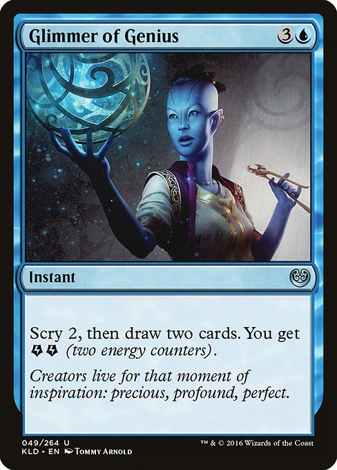 Magic the Gathering Card - Glimmer of Genius - MTG Circle