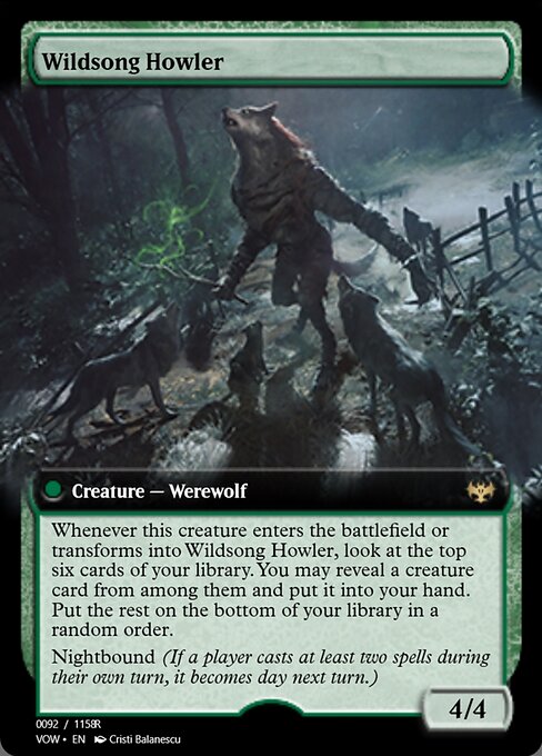 Magic the Gathering Card - Wildsong Howler - MTG Circle