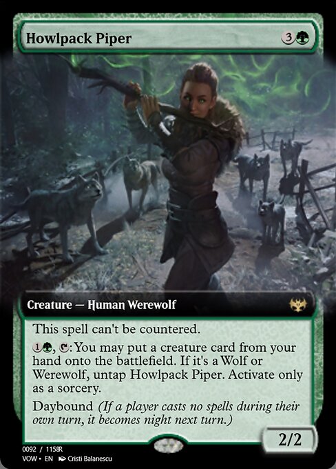 Magic the Gathering Card - Howlpack Piper - MTG Circle