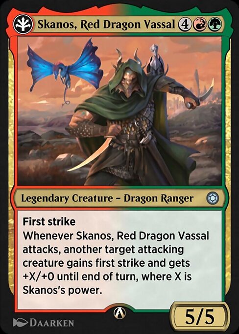 Magic the Gathering Card - Skanos, Red Dragon Vassal - MTG Circle