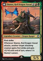 Magic the Gathering Card - Skanos, Red Dragon Vassal - MTG Circle