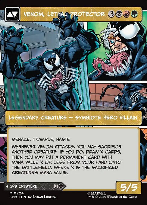 Magic the Gathering Card - Venom, Lethal Protector - MTG Circle