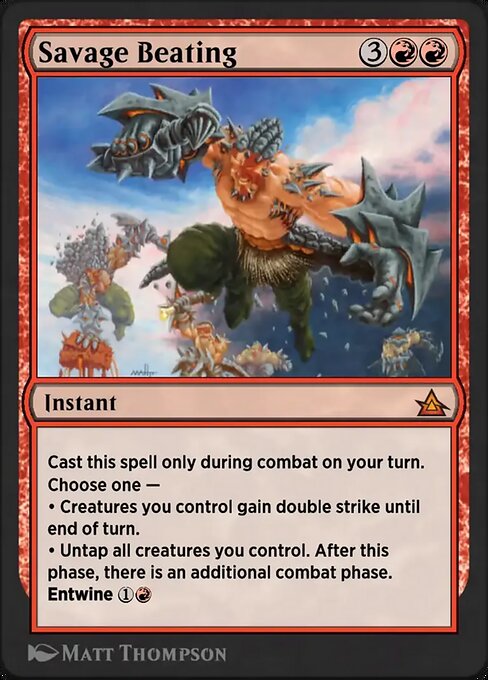 Magic the Gathering Card - Savage Beating - MTG Circle