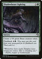 Magic the Gathering Card - Shadowbeast Sighting - MTG Circle