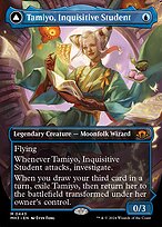 Magic the Gathering Card - Tamiyo, Inquisitive Student // Tamiyo, Seasoned Scholar - MTG Circle