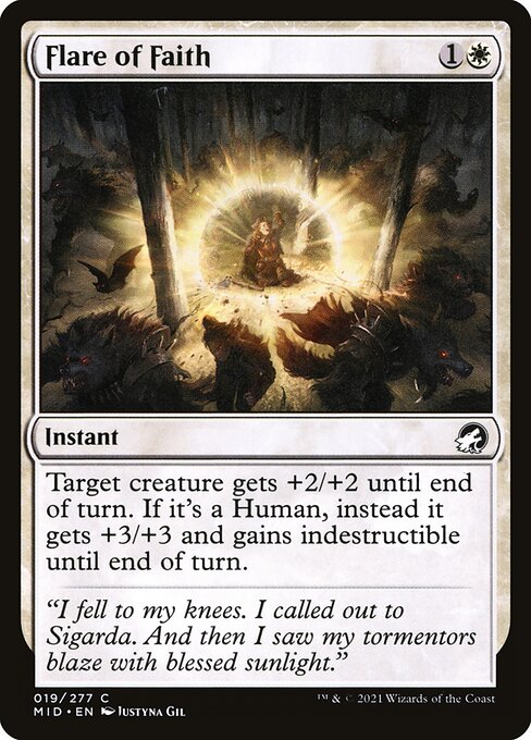 Magic the Gathering Card - Flare of Faith - MTG Circle