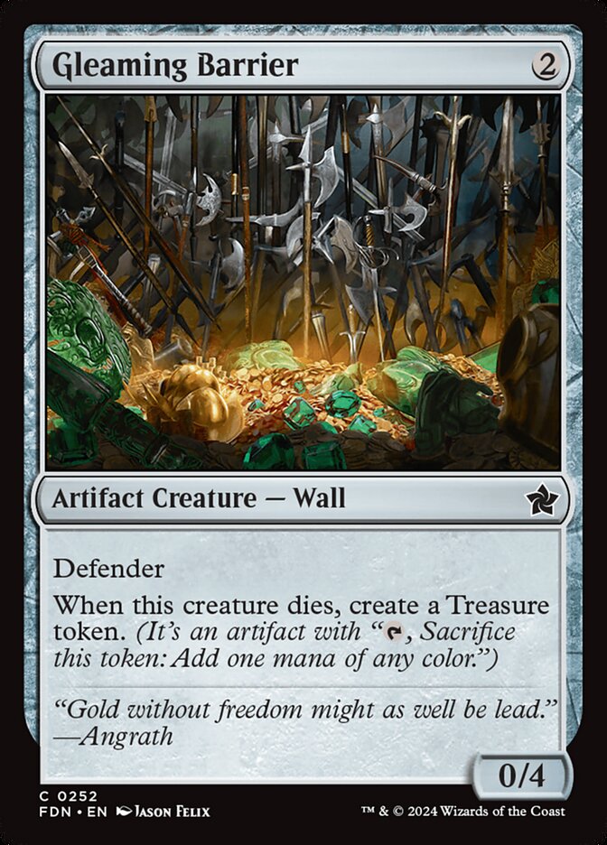 Magic the Gathering Card - Gleaming Barrier - MTG Circle