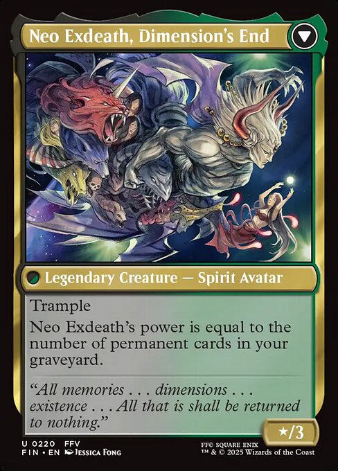 Magic the Gathering Card - Neo Exdeath, Dimension's End - MTG Circle