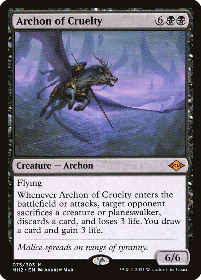 Magic the Gathering Card - Archon of Cruelty - MTG Circle