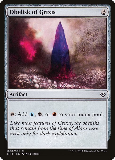 Magic the Gathering Card - Obelisk of Grixis - MTG Circle