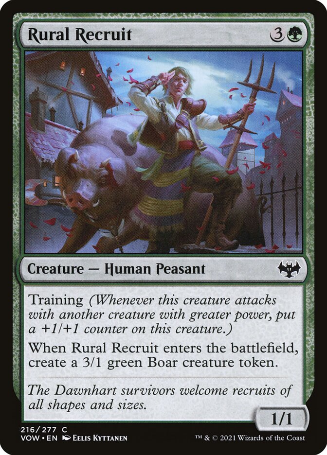 Magic the Gathering Card - Rural Recruit - MTG Circle