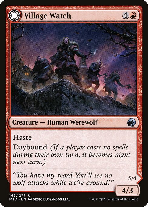 Magic the Gathering Card - Village Watch - MTG Circle