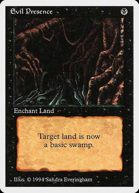 Magic the Gathering Card - Evil Presence - MTG Circle