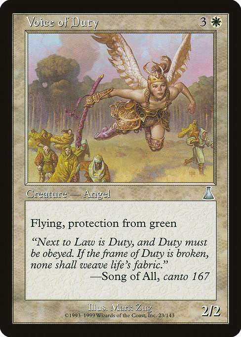 Magic the Gathering Card - Voice of Duty - MTG Circle
