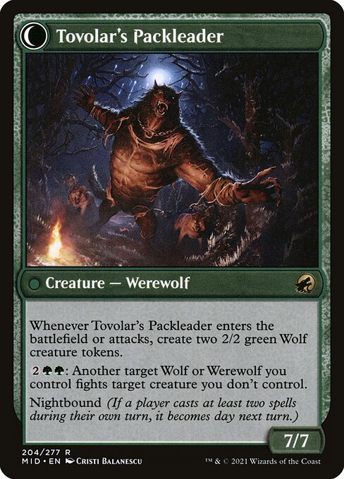 Magic the Gathering Card - Tovolar's Packleader - MTG Circle