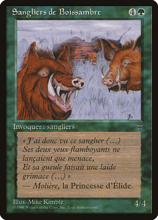 Magic the Gathering Card - Durkwood Boars - MTG Circle