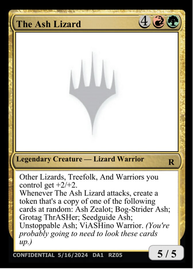 Magic the Gathering Card - The Ash Lizard - MTG Circle