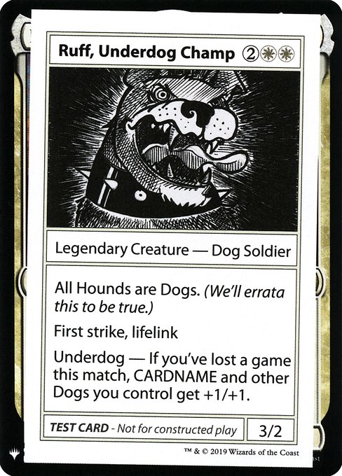 Magic the Gathering Card - Ruff, Underdog Champ - MTG Circle