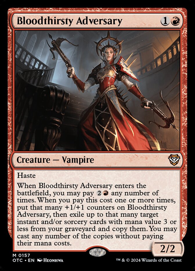 Magic the Gathering Card - Bloodthirsty Adversary - MTG Circle