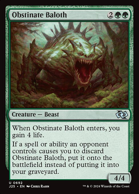 Magic the Gathering Card - Obstinate Baloth - MTG Circle