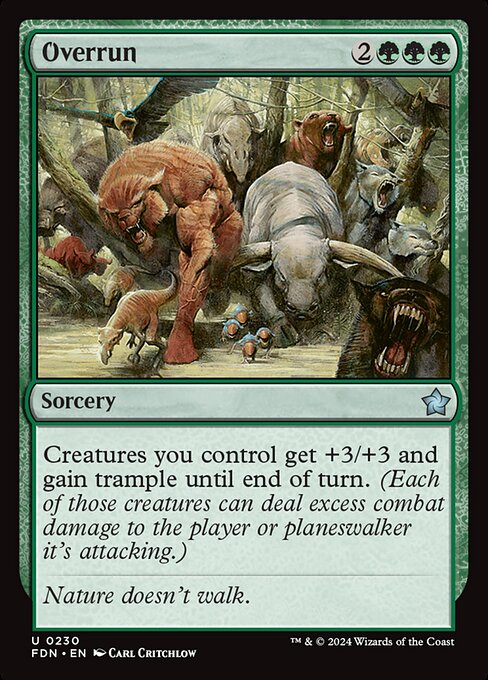 Magic the Gathering Card - Overrun - MTG Circle