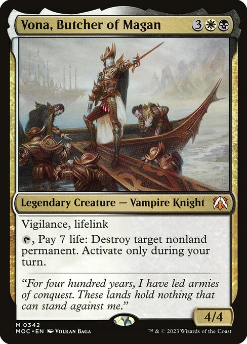 Magic the Gathering Card - Vona, Butcher of Magan - MTG Circle