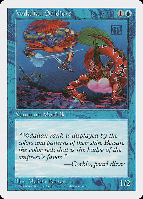Magic the Gathering Card - Vodalian Soldiers - MTG Circle