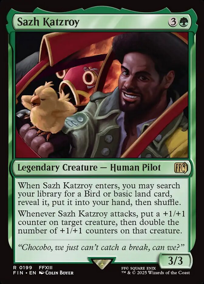 Magic the Gathering Card - Sazh Katzroy - MTG Circle