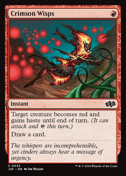 Magic the Gathering Card - Crimson Wisps - MTG Circle