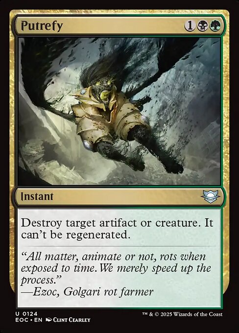 Magic the Gathering Card - Putrefy - MTG Circle